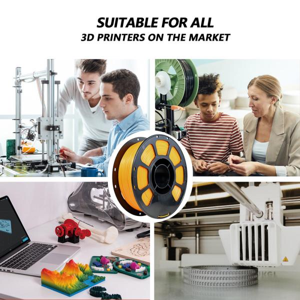 3D Printer PLA+ Filament Dual Color Changing With Temperature Pine Orange To Yellow 1.75mm (+/-0.03mm),2.2LBS(1KG)