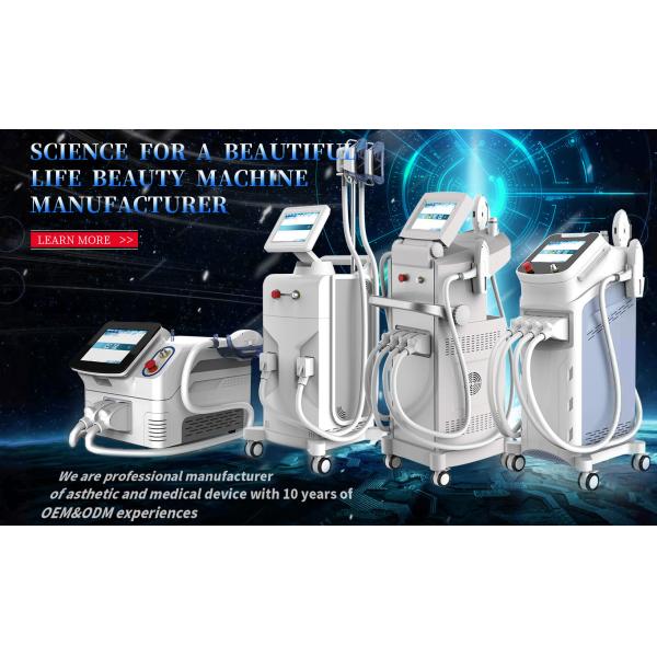 Face Body Depilation Elight Rf Laser Machine 70 KG With Streamline Design