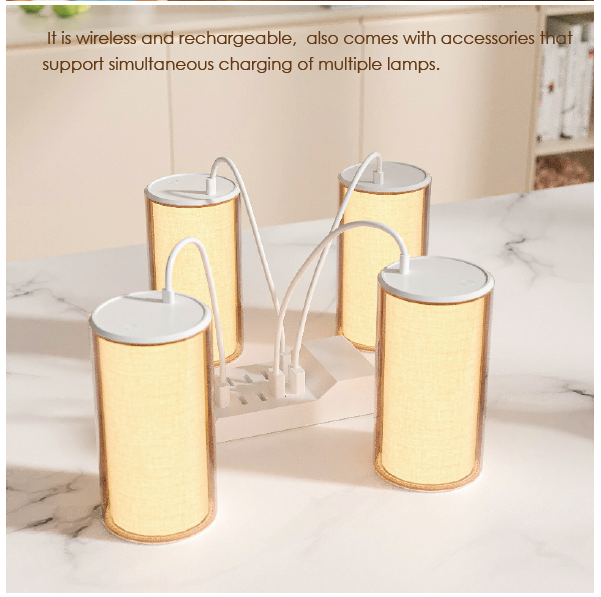 2700K Dual Color LED Table Lamp with Gravity Sensor and Rechargeable Lithium Battery