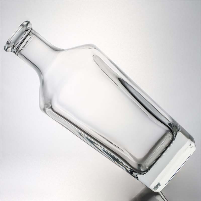 Unique Square Glass Bottle for Whisky Vodka Tequila Gin Rum Sealing Type Cork Included