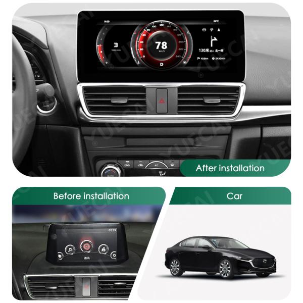 QLED Display Car DVD Player Carplay Android Auto Mazda3