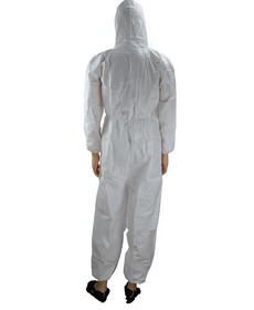 Working Disposable Protective Coverall With Attached Hood , Disposable Paint