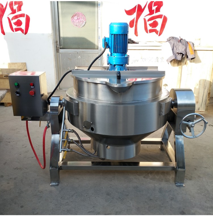 Vacuum Mixing Kettle Industrial Steam Jacketed Kettle Stainless Steel Steam Pressure Cooker