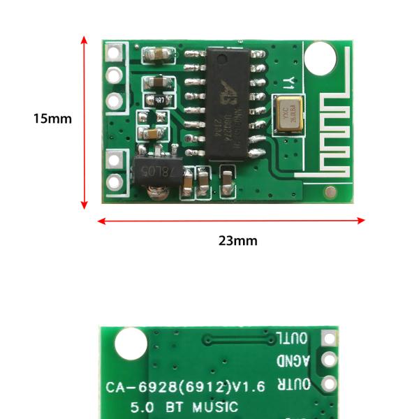 12V DC Power Amplifier Module Board 23*15MM Private Mold NO Bluetooth 5.1 Speaker