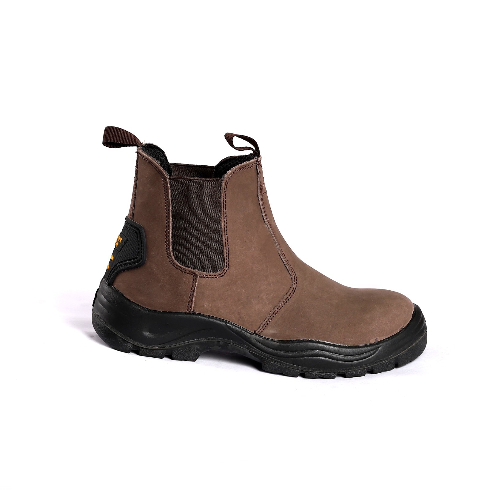 PU Outsole Material Anti Puncture Safety Shoes for Heavy Machinery Operators Genuine Leather Work Boots