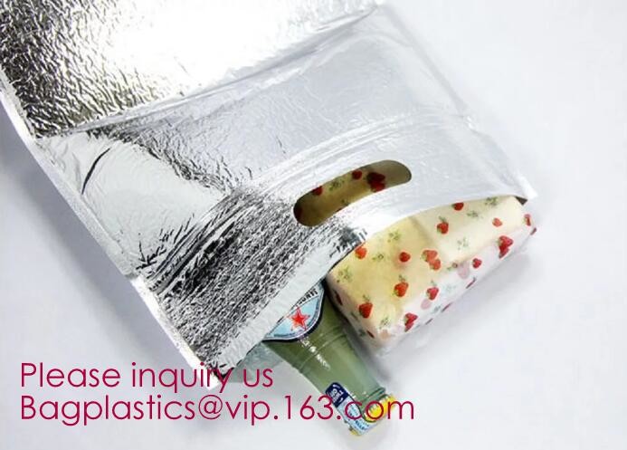 Manufacturer customized portable student instant bag aluminum foil thermal insulation small round food delivery cooler b