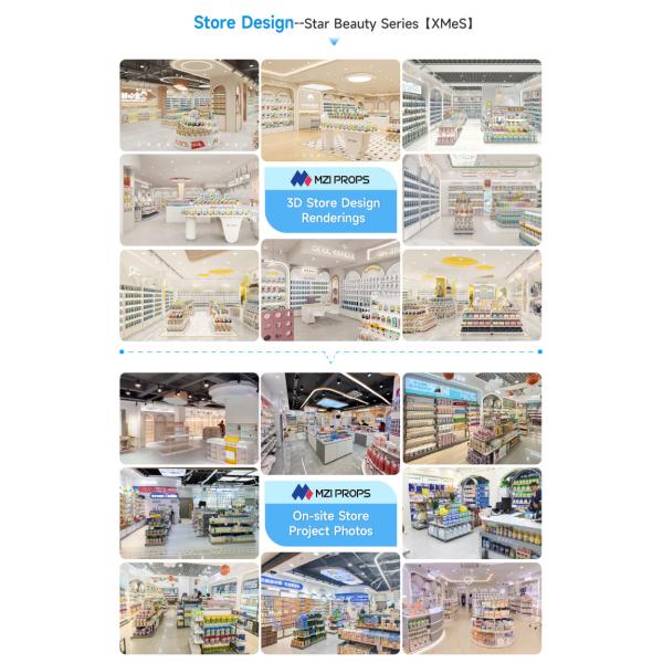 Maternity Store Design Display Rack Arc-shaped Toys High Cabinet for Baby Shop Display Furniture