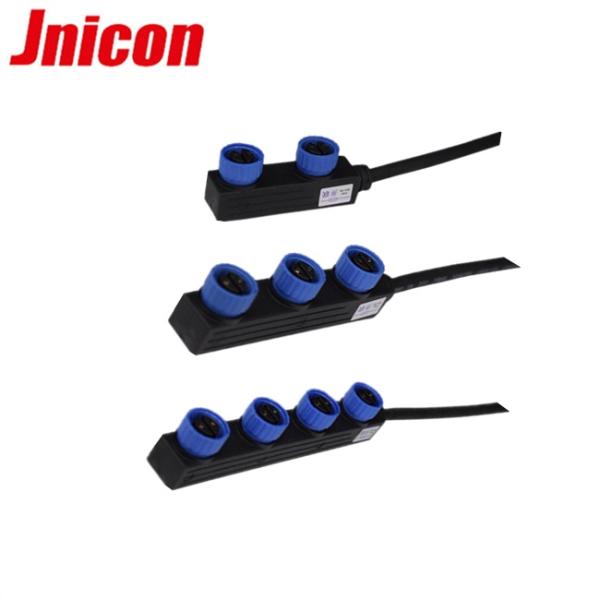 F Branch 2 Way Waterproof Connector High Current Safety For Data Transmission