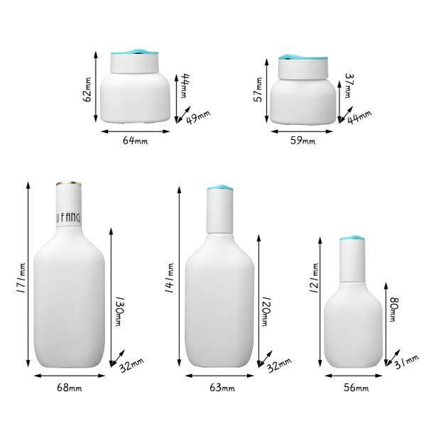 Glass Cosmetic Lotion Bottles Face Cream Jars Skin Care Packaging
