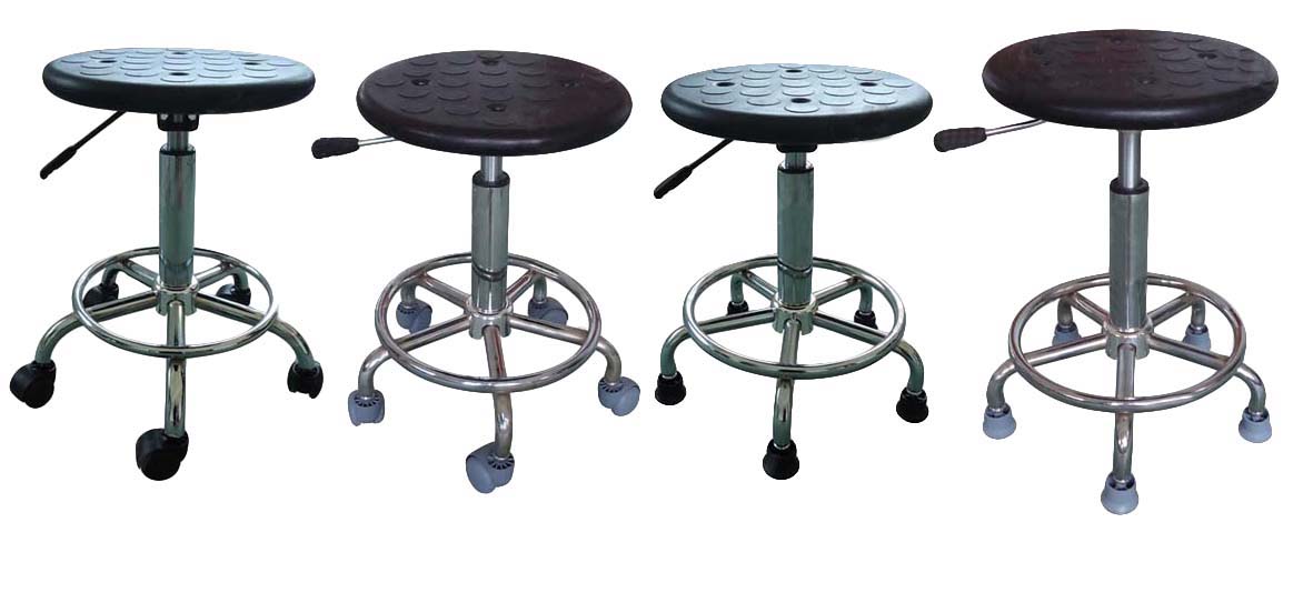 Cleanroom BIFMA 4 Holes PU Foaming Height Adjustable ESD Safe Chairs