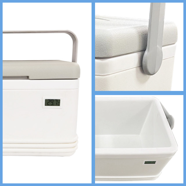 Phefon Rotating Handle Portable Ice Cooler Box With PU Foam Insulation