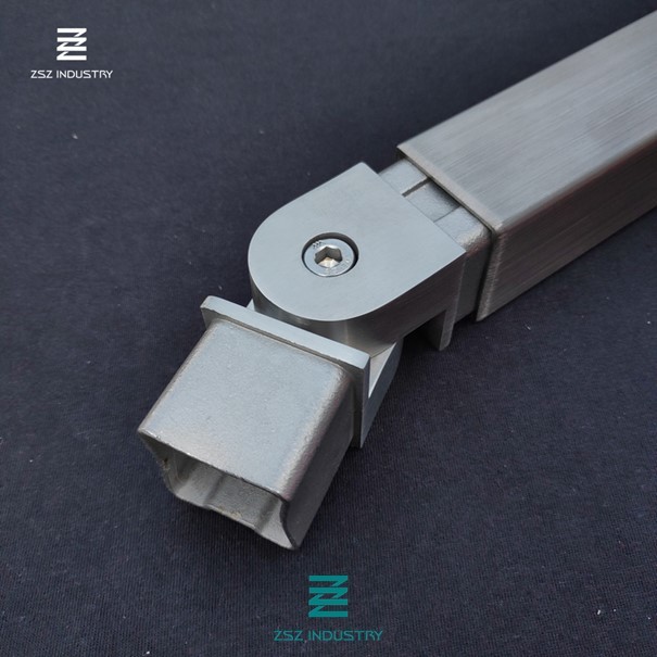 Flush Elbow 40x40mm Handrail Connector For Construction Decoration
