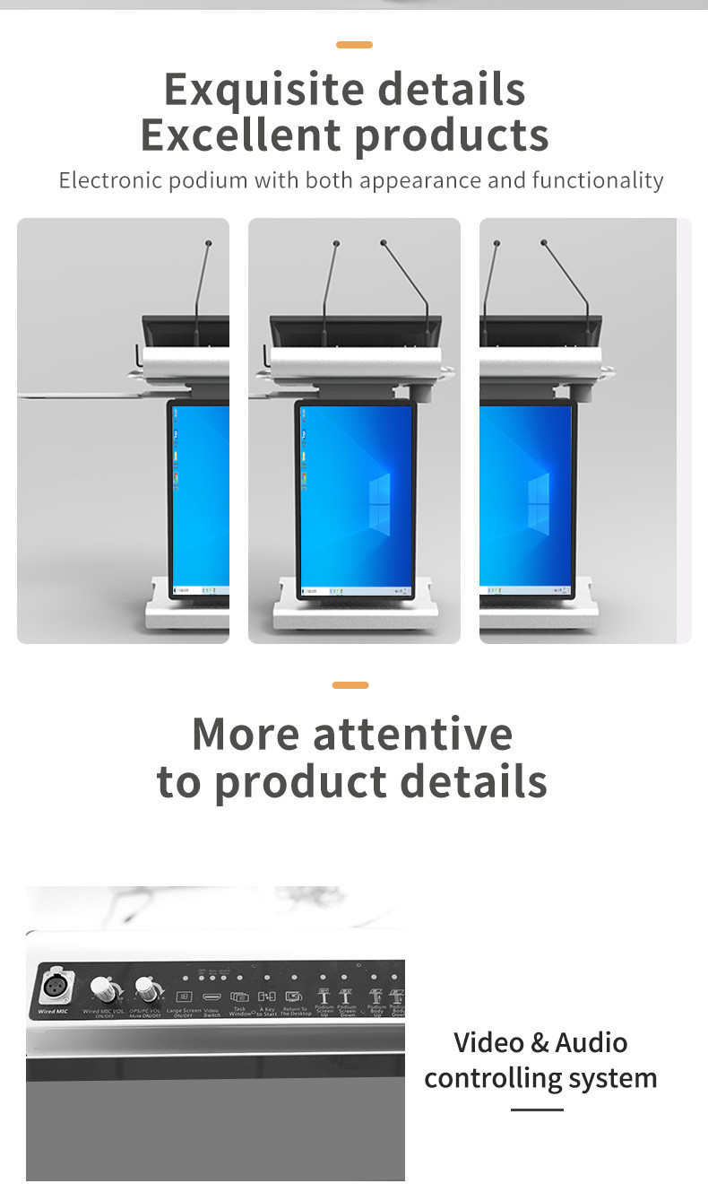 Multimedia Smart Podium Educational Equipment 2 Years Warranty