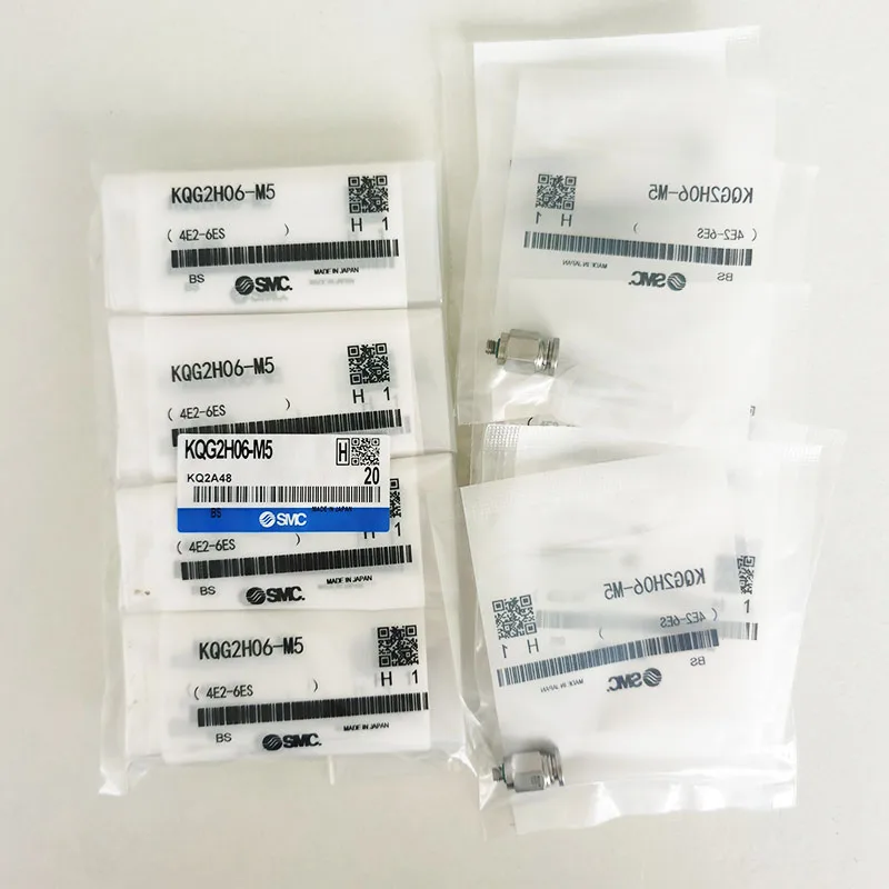 KQG2H06-M5 Male Connector Push to Connect Fittings with Thread Sealant, SS316