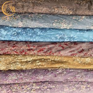 Elegant Shiny Lace Fabric Handmade 91.44cm Length Decoration Beaded