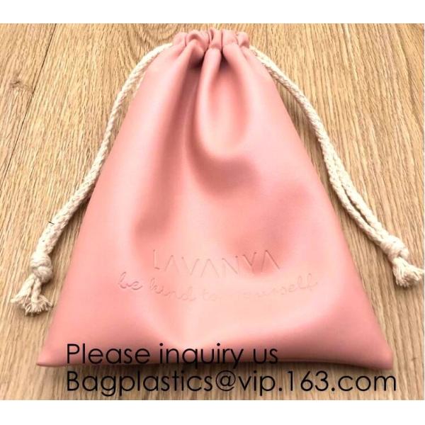 Fashion PU Leather Gift Bag Jewelry Pouch Drawstring Waterproof Bag Universal Headphone Protection Pouch/Portable Travel
