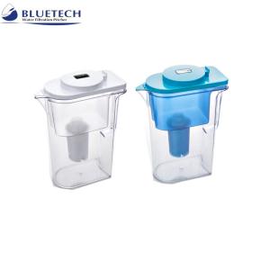 Quality Reusable Alkaline Bluetech Water Filtration System , Transparent Water Purifier Pitcher wholesale