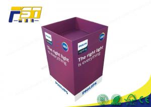 China Eco - Friendly Paper Cardboard Recycling Bins Snacks Retail Point Of Purchase Displays on sale