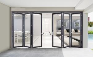 Quality Balcony Thermal Break Glass Partition Walls Stacking Aluminum Bifold Door wholesale