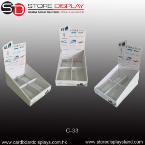 Quality PDQ tabletop cardboard display showbox with 4 grids wholesale