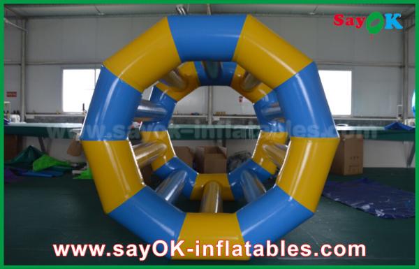 Inflatable Water Tunnel Yellow / Blue Funny Rolling Inflatable Water Toys