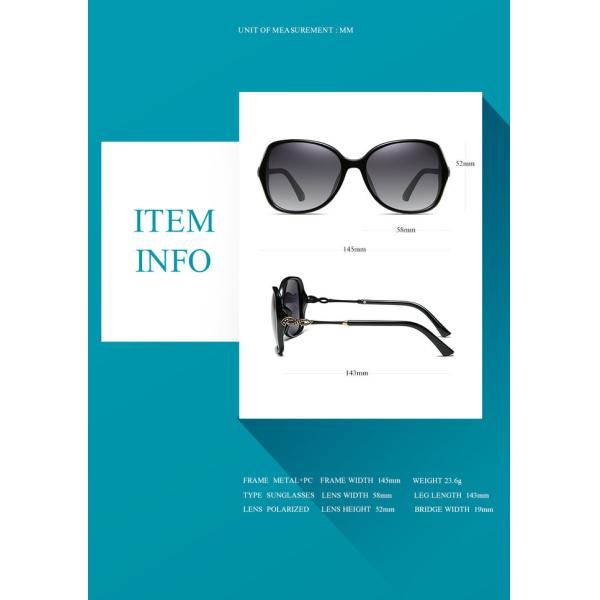 TAC Anti UV Elegant Small Face Custom Polarized Sunglasses