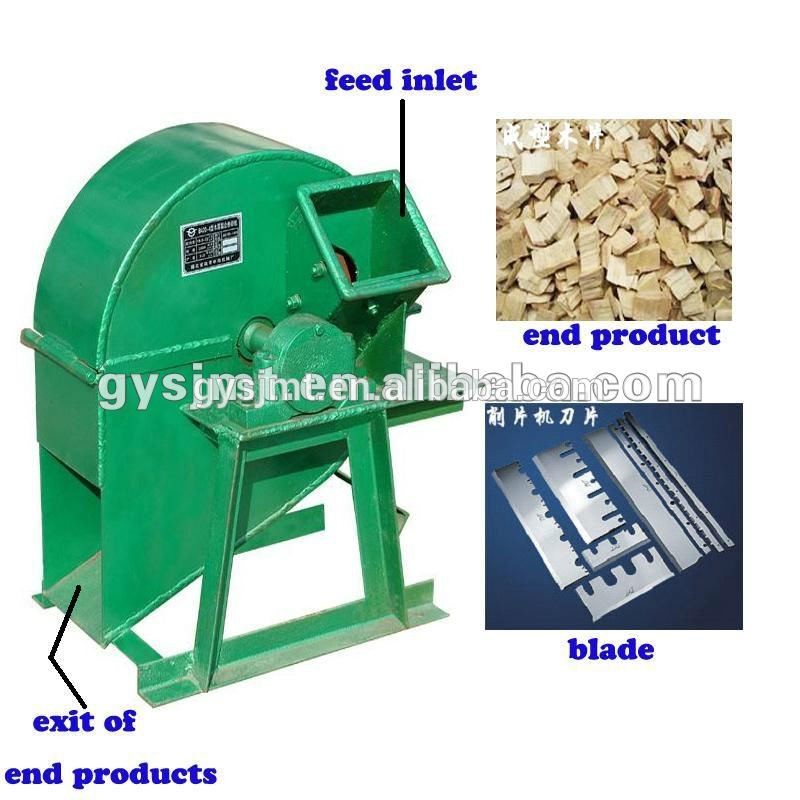 1000kg/H Peanuts Shells Diesel Wood Chip Crusher Belt Convrying