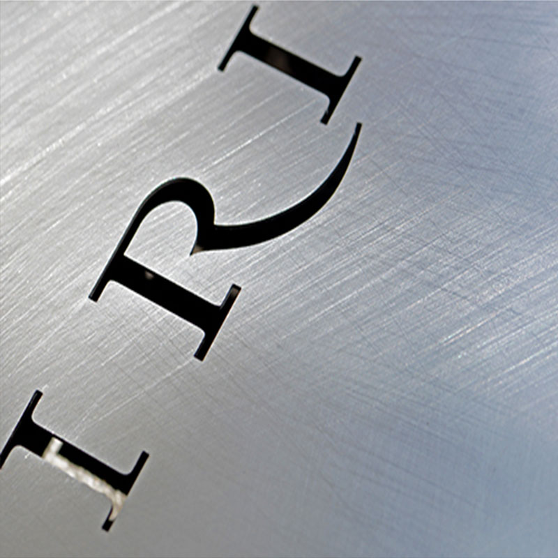 Stainless Steel Titanium Brushed Storefront Wall-mounted Outdoor LED Light Box Custom Luminous Metal LOGO
