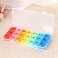 Quality 21 Compartments Hospital Medical Supplies Colorful Small Plastic Medicine Box wholesale