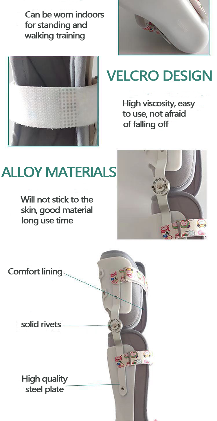 KAFO Knee Ankle Foot Orthosis Leg Brace For Immobilizer Physical Therapy Equipment Children