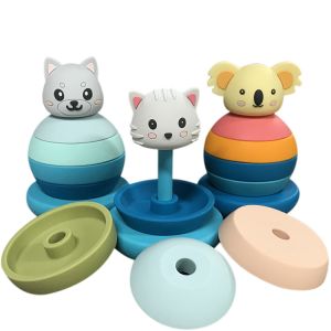 Customizable Educational Silicone Stacking Blocks Match Stacks Game Blocks