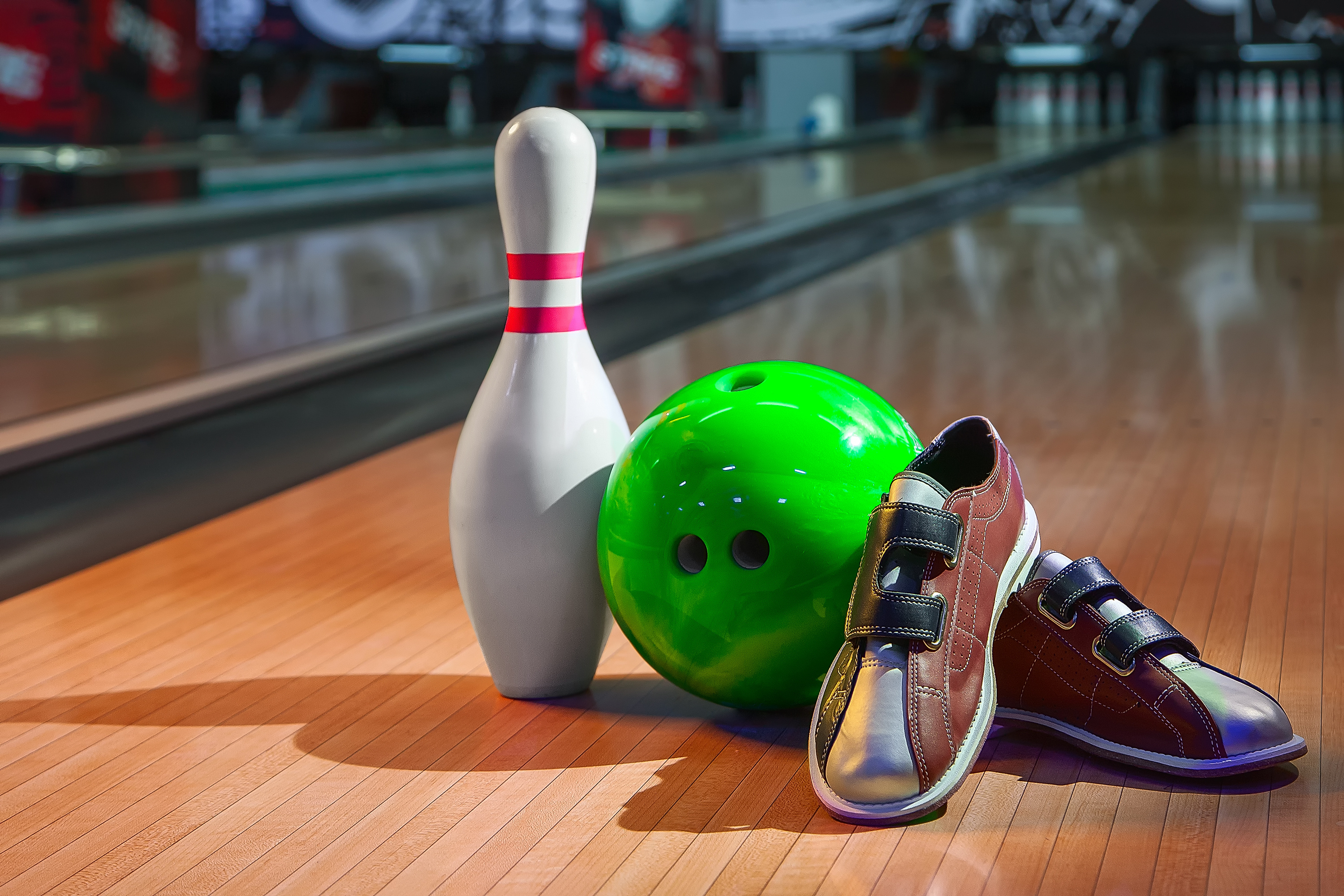 Direct Supply Adult Bowling Set with Good Grips Bowling Balls and Custom Made Design