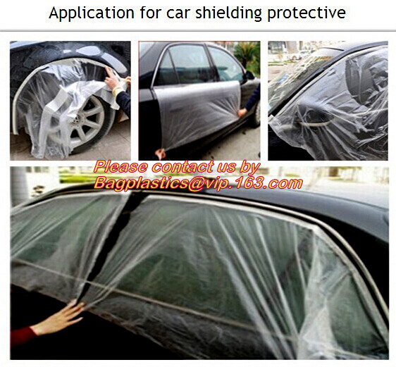 hot sale auto paint masking for automotive film, plastic pe auto paint masking film for automotive paint, bagease packs