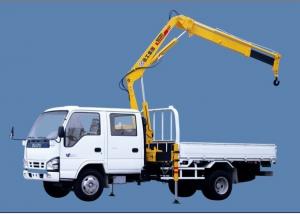 Quality XCMG SQ1ZK2 Knuckle Boom Truck Mounted Crane , 1400kg Wire Rope Raise for Sales wholesale
