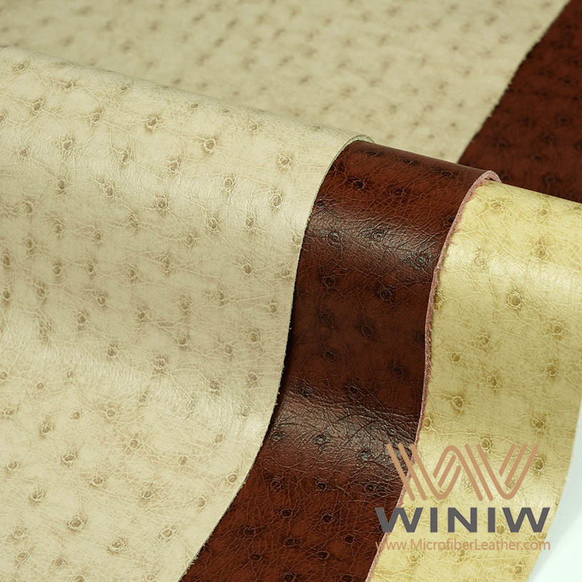 Affordable and Fast Shipping Faux Ostrich Leather Upholstery Fabric Used in Shoes Handbags