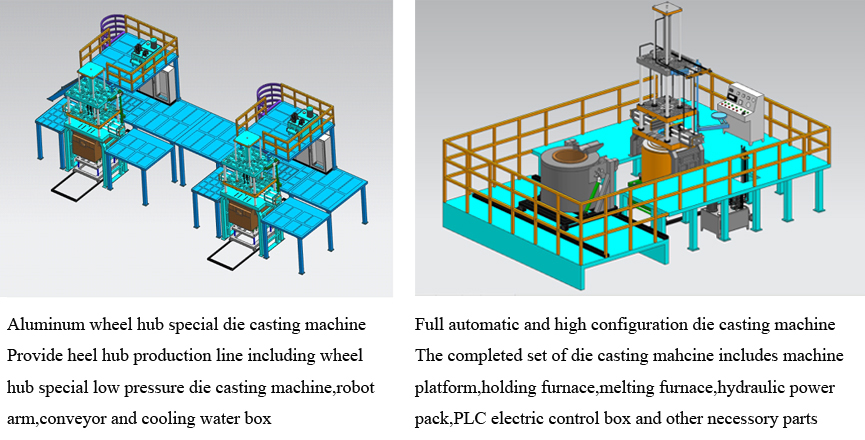 Aluminum Brake Caliper Low Pressure Die Casting Machine High Efficiency