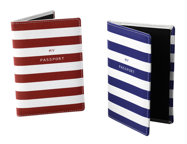 Printing PU Leather Travel Passport Holder Rectangle Slim Cover Wallet