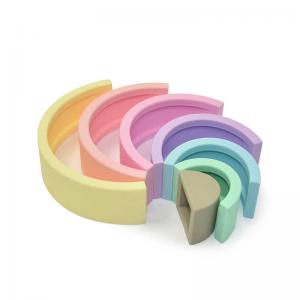 Quality Rainbow Soft Silicone Block Baby Silicone Toys For Educational Colorful wholesale