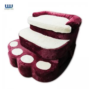 China Soft Non Slip Washable Dog Bed Couches with 3 Step Dog Stairs on sale