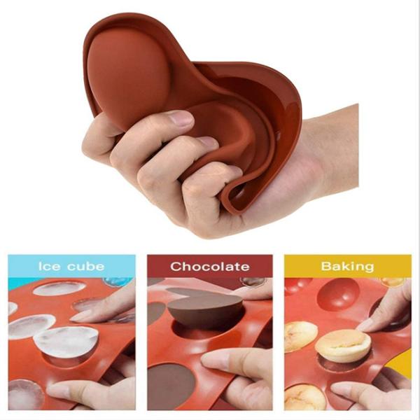 LFGB Approved Silicone Baking Moulds , OEM Silicone Sphere Mold Baking