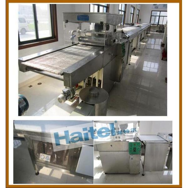 Stainless Steel Automatic Chocolate Making Machine Dipping Way Smooth Run