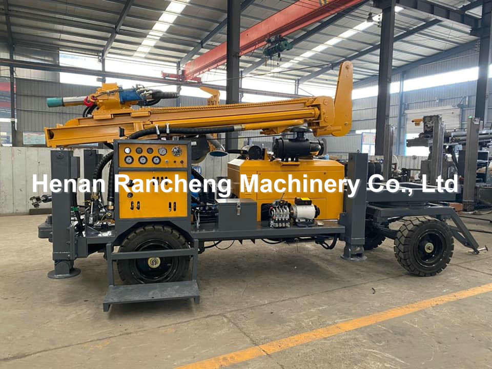 260m Depth Trailer Mounted Water Well Drilling Rig Machine Mining Machinery Equipment