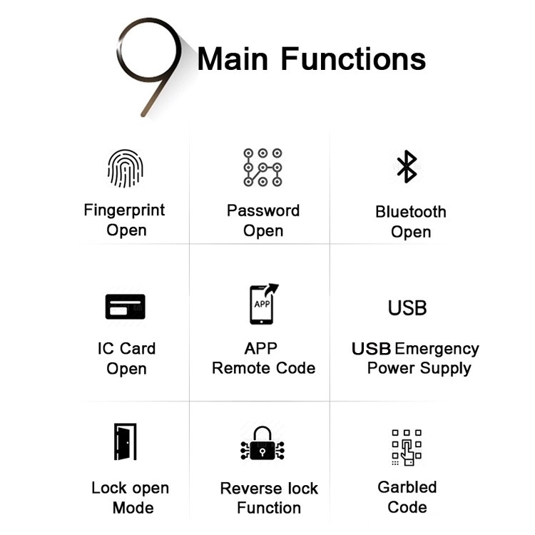 Wifi Cylinder Lock Zinc Alloy Round Home Gate Tubular Knob Lock