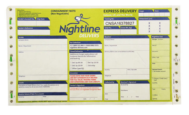 Quality Courier Air Waybill Sticker Rectangular International Express Air Waybill Customized wholesale