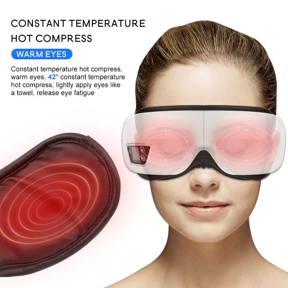 Electric Eye Massager With Heat Music Customizable Eye Massage Machine For Fatigue Relief Dry Eyes Better Sleep