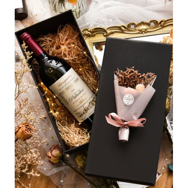 Gelebor Pearlescent Black Cardboard Gift Packing Box For Garment