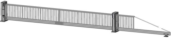 Cheap Reliable Telescopic Sliding Gate With Remote Control ≤30m Distance for sale