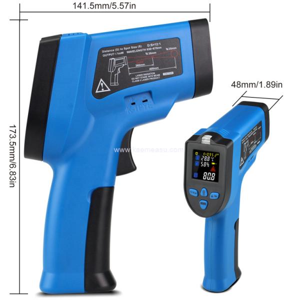 Kaemeasu 550℃ Color Display No Touch Thermometer With K Type Thermocouple