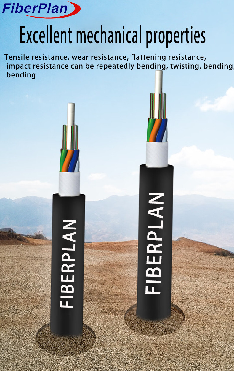 Duct Fiber Optic Cable 4 6 8 12 24 Core GYFTY With Water Blocking Yarn