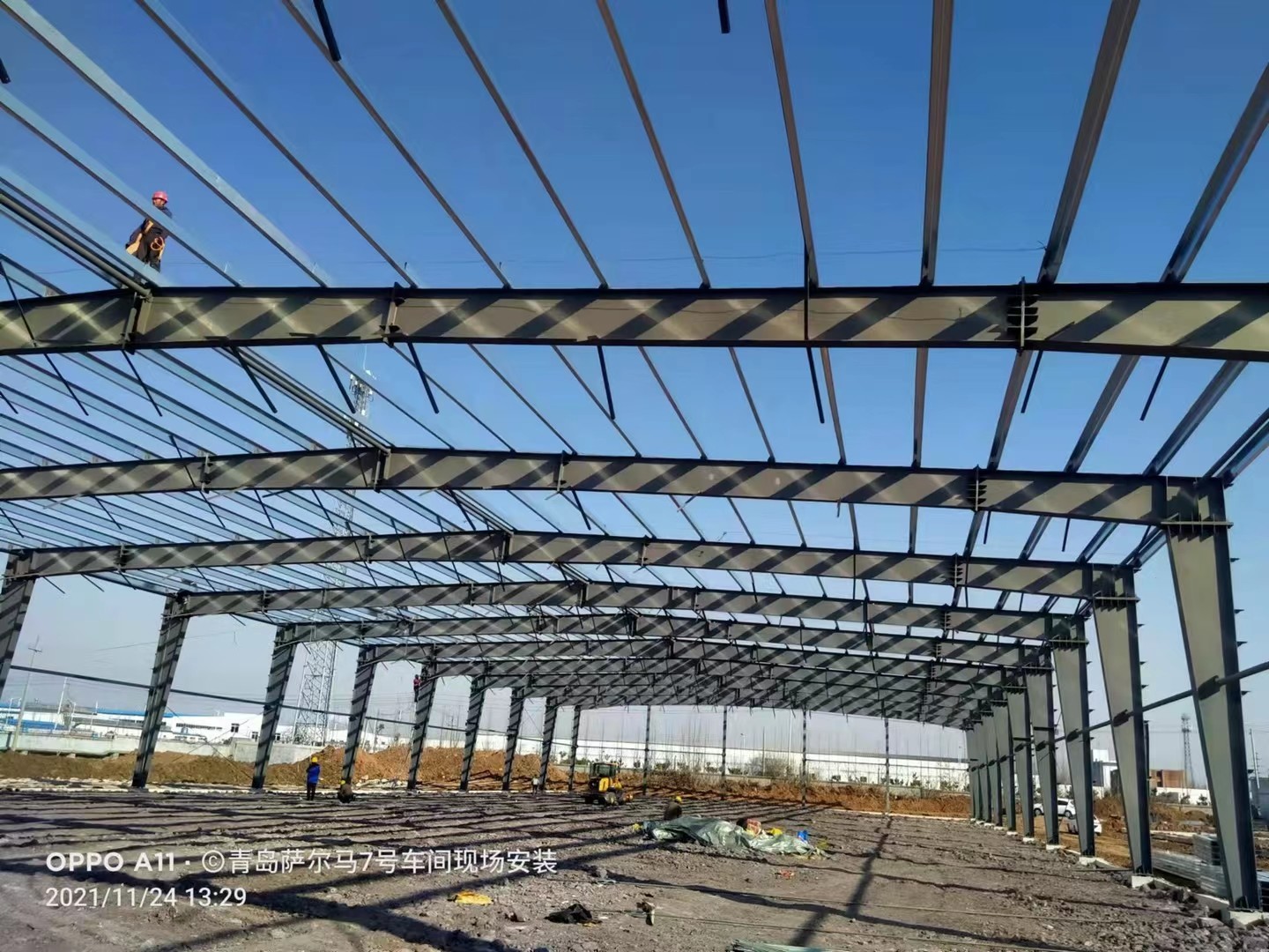 Prefabricated Rigid Frame Steel Structural Workshop Building